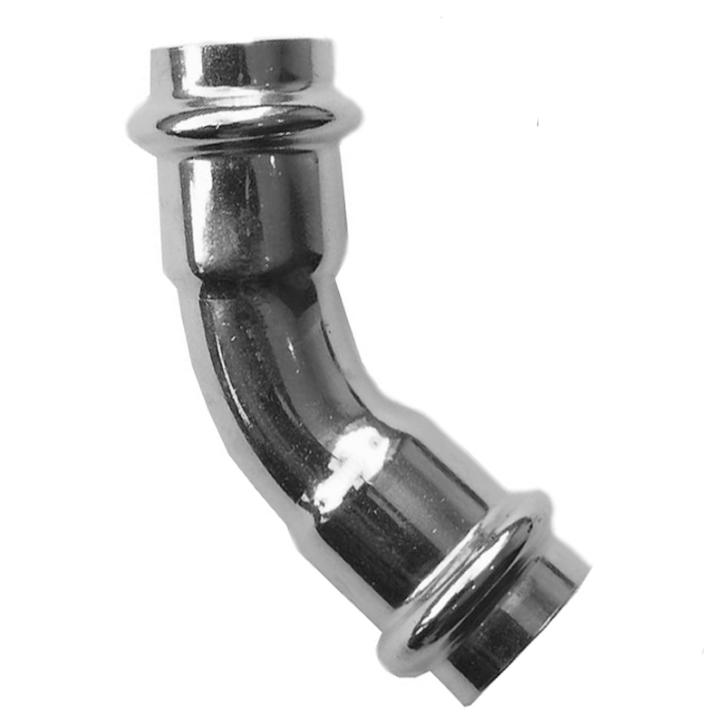 304/316L不锈钢线管快插式45°弯头防水接头